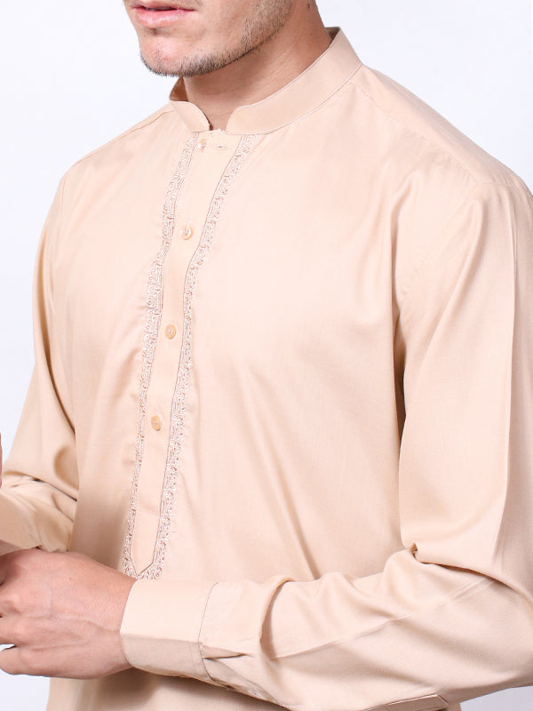461/1E Men's Kameez Shalwar Stitched Suit Sherwani Collar FB