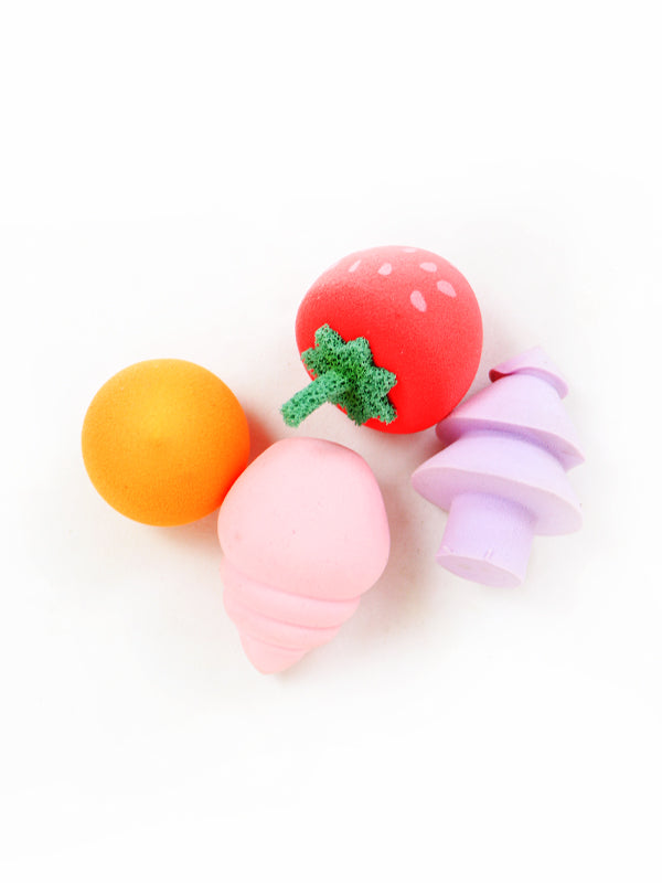 Pack Of 4 Makeup Sponge Beauty Puff Multicolor & Multidesign