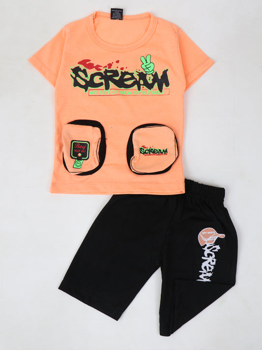 BS28 NJ Kids Suit 1Yr - 4Yrs Scream Peach