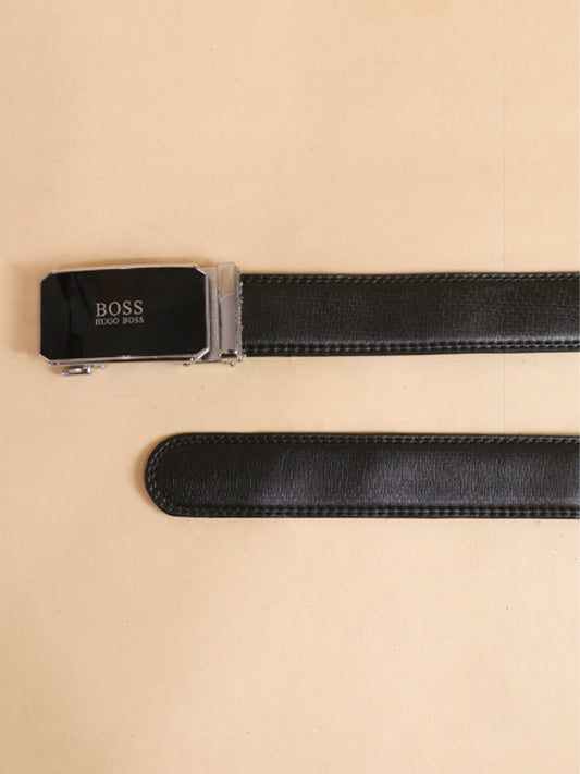 Black Faux Leather Belt For Men's MB19