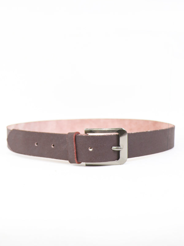 Light Brown Leather Slim Belt
