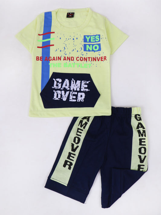 BS28 NJ Kids Suit 1Yr - 4Yrs Game Over Yellow