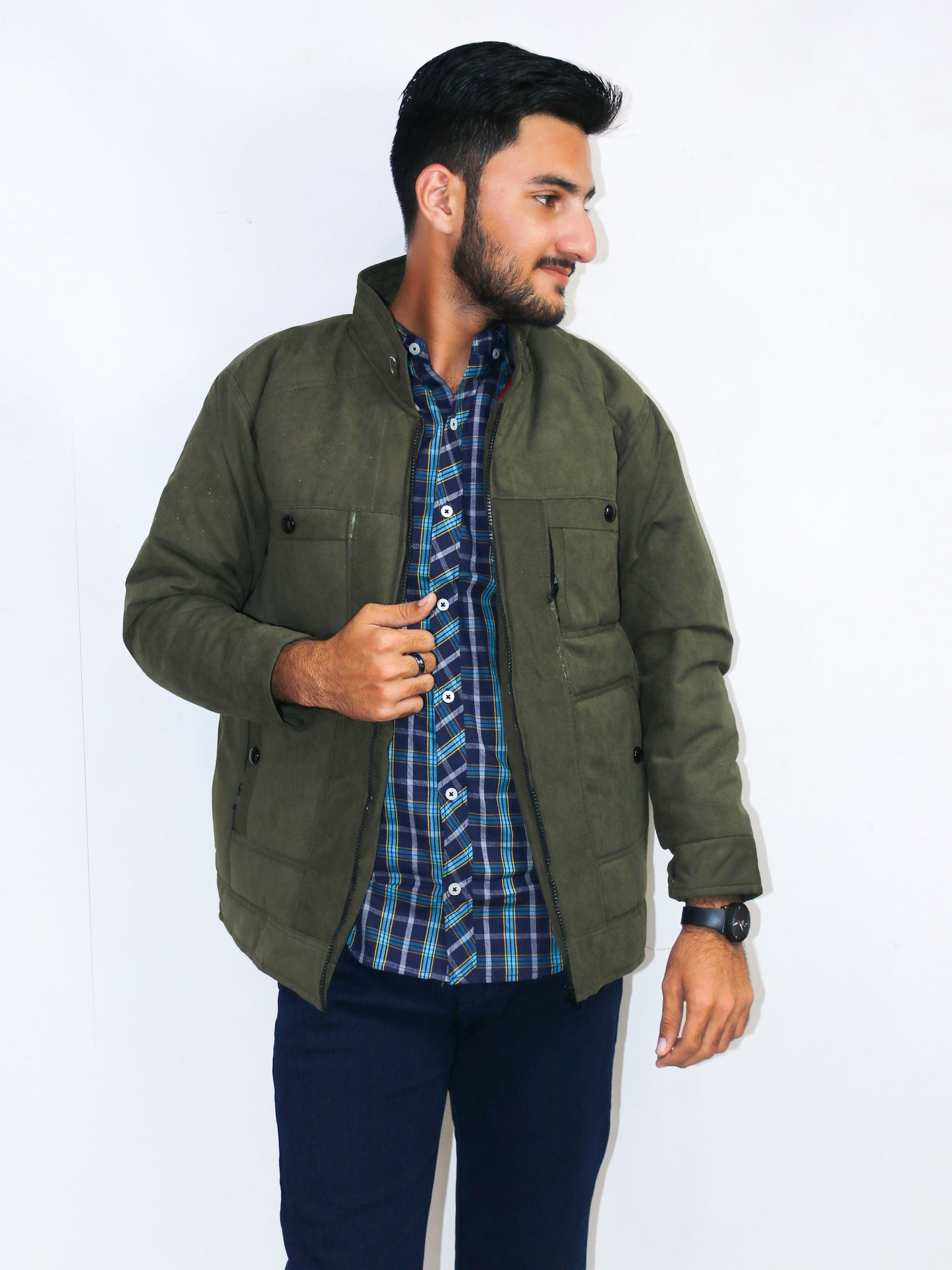 Winter Jacket for Men Dark Green MJ08