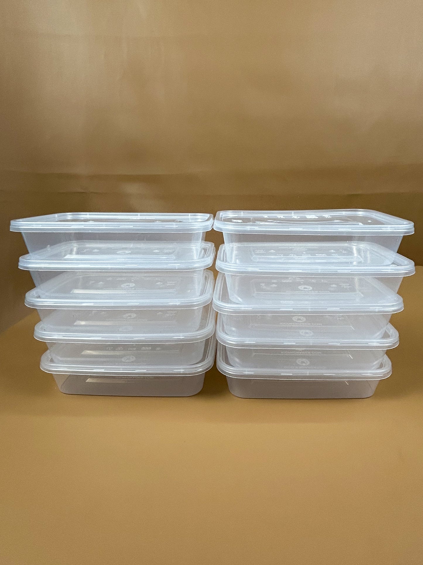 Transparent Pack Of 10 Small Food Container / Storage Box 500ML KIT-33