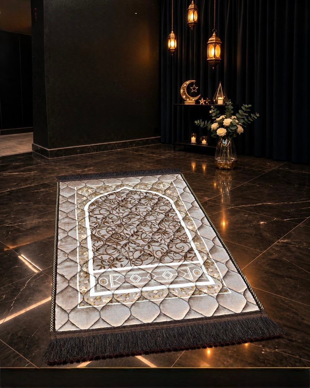 Light Brown Jae-Namaz / Prayer Mat 70 x 105 Multidesign JAE14