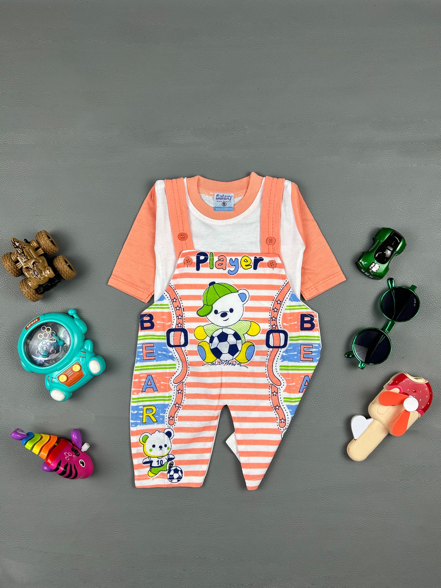 0Mth - 3Mth Peach Player Romper For Newborn NBR42