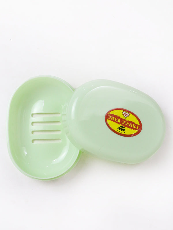 Plastic Soap Case / Soap Box with lid Light Green