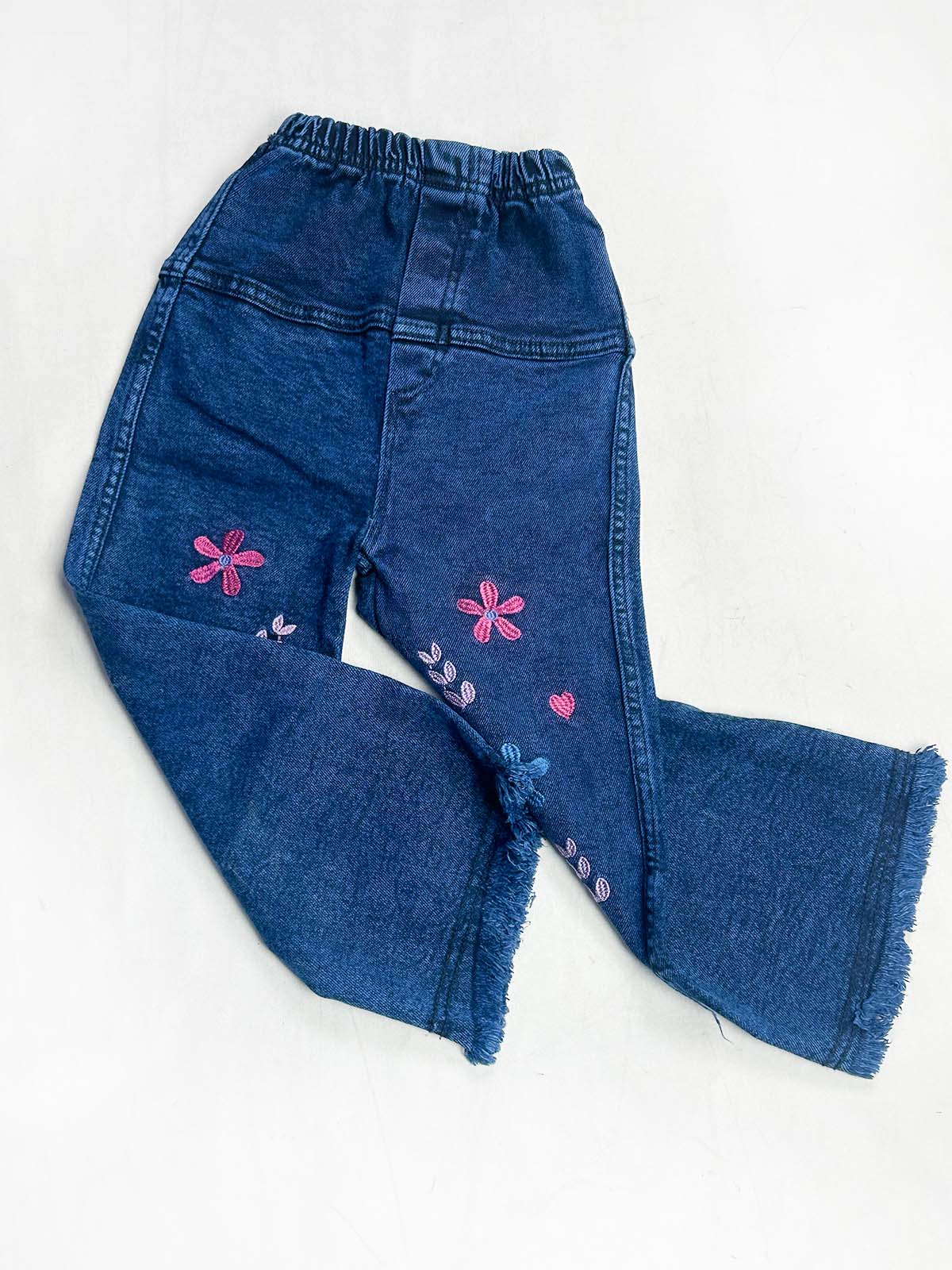 3Yrs - 9Yrs Blue Stretchable Denim Jeans For Girls AR GJ41