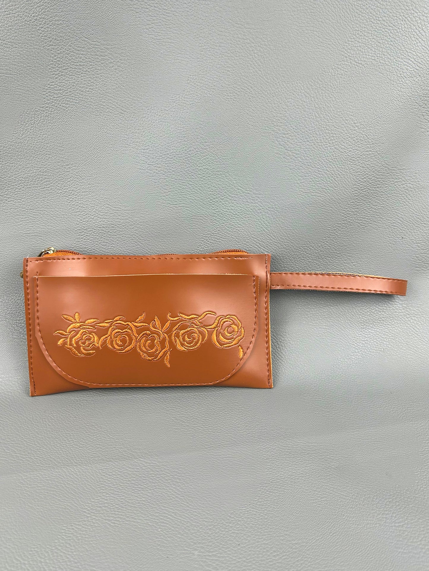 Caramel Brown Hand Pouch For Women's WHB79