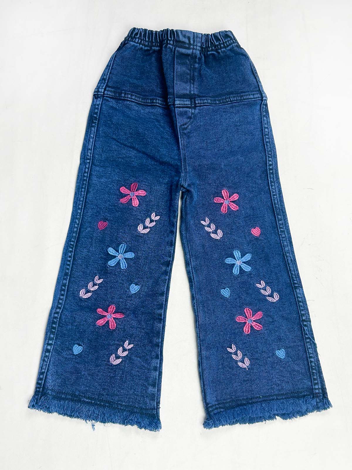 3Yrs - 9Yrs Blue Stretchable Denim Jeans For Girls AR GJ41