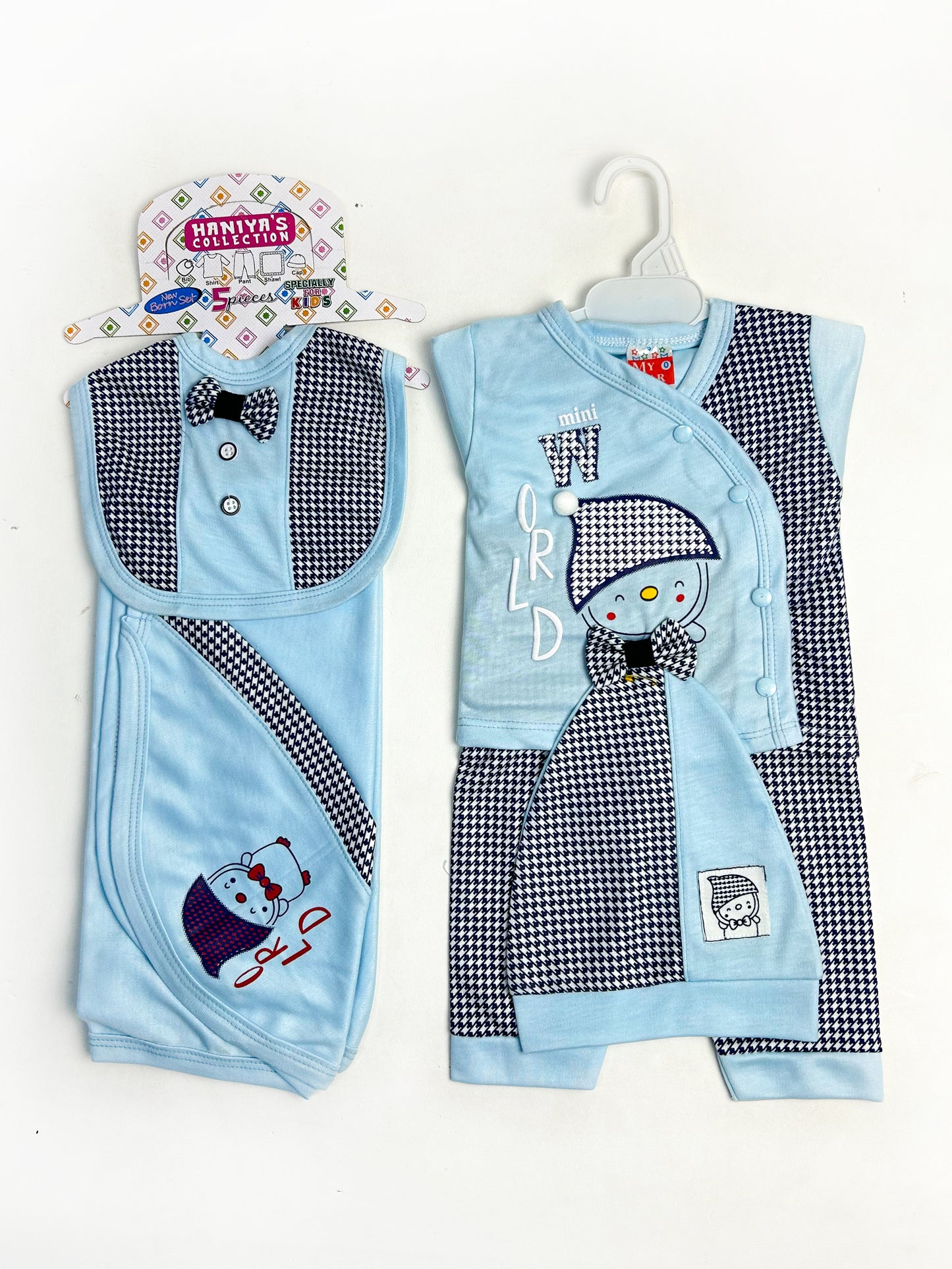 0Mth - 3Mth Blue World 5Pcs Gift Set For Newborn NBGS95