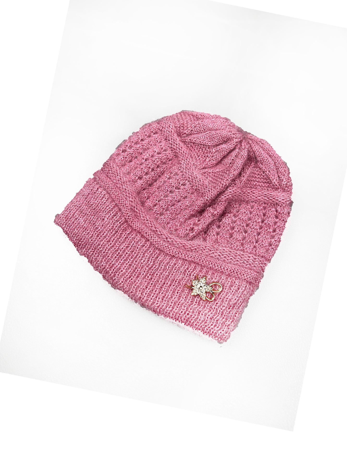 Pink Beanie Winter Cap For Women's/Girls WWC14