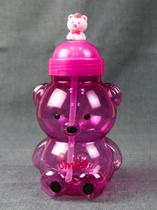 Bear Pink Plastic Transparent Water Bottle WTB20 - 750ML