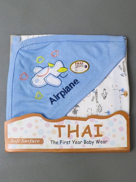 Light Blue Airplane Wrapping Sheet For Newborn NWS05