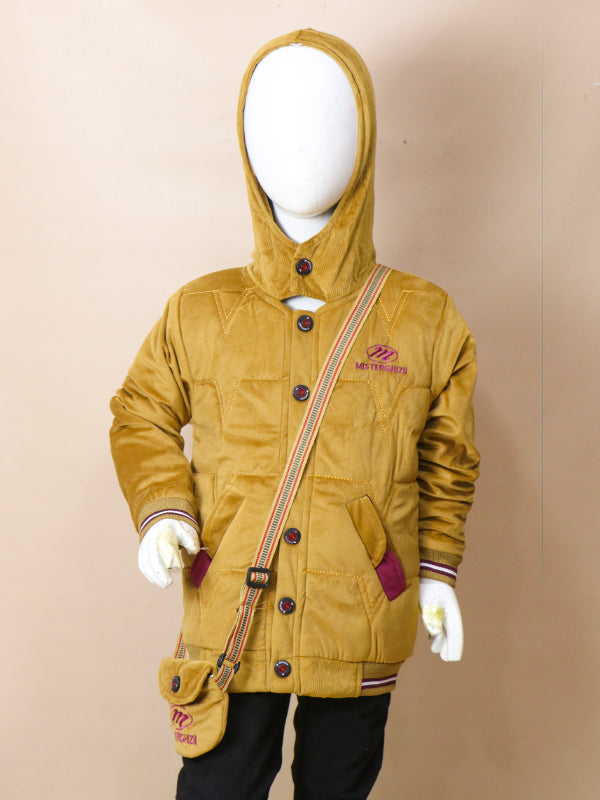 3Yrs - 8Yrs Mister Mustard Hooded Jacket For Boys AJ KJ07