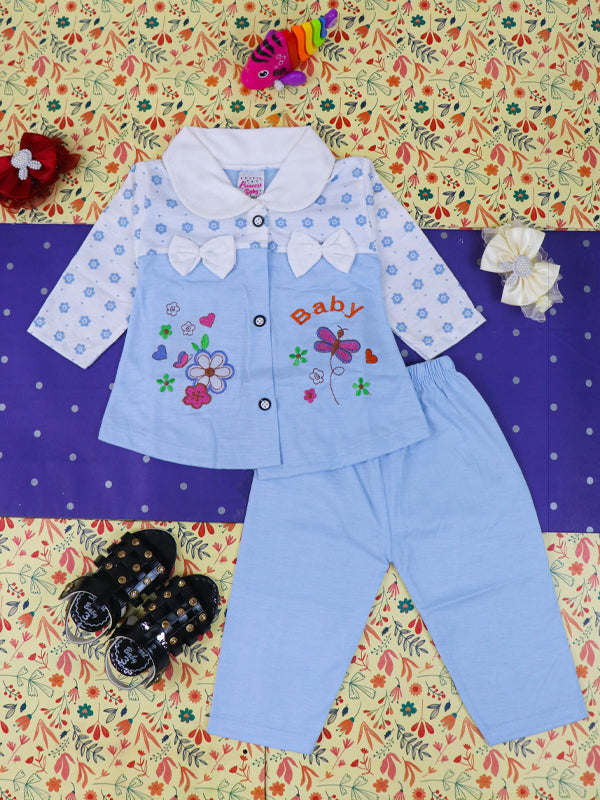 3Mth - 9Mth Butterfly Light Blue Baby Suit For Newborn NBS114