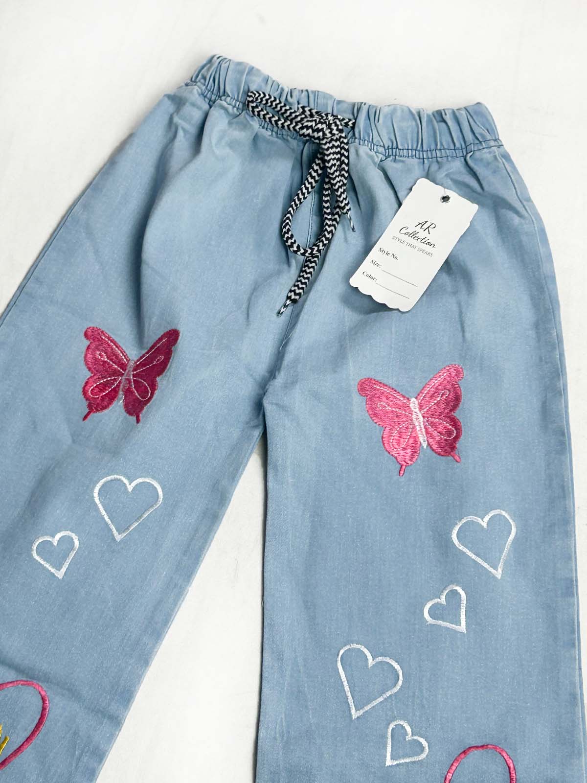 8Yrs - 14Yrs Light Blue Stretchable Denim Jeans For Girls AR GJ42