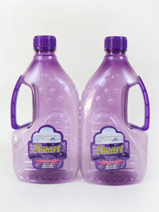 Smart Transparent Water Bottle with Handle Purple