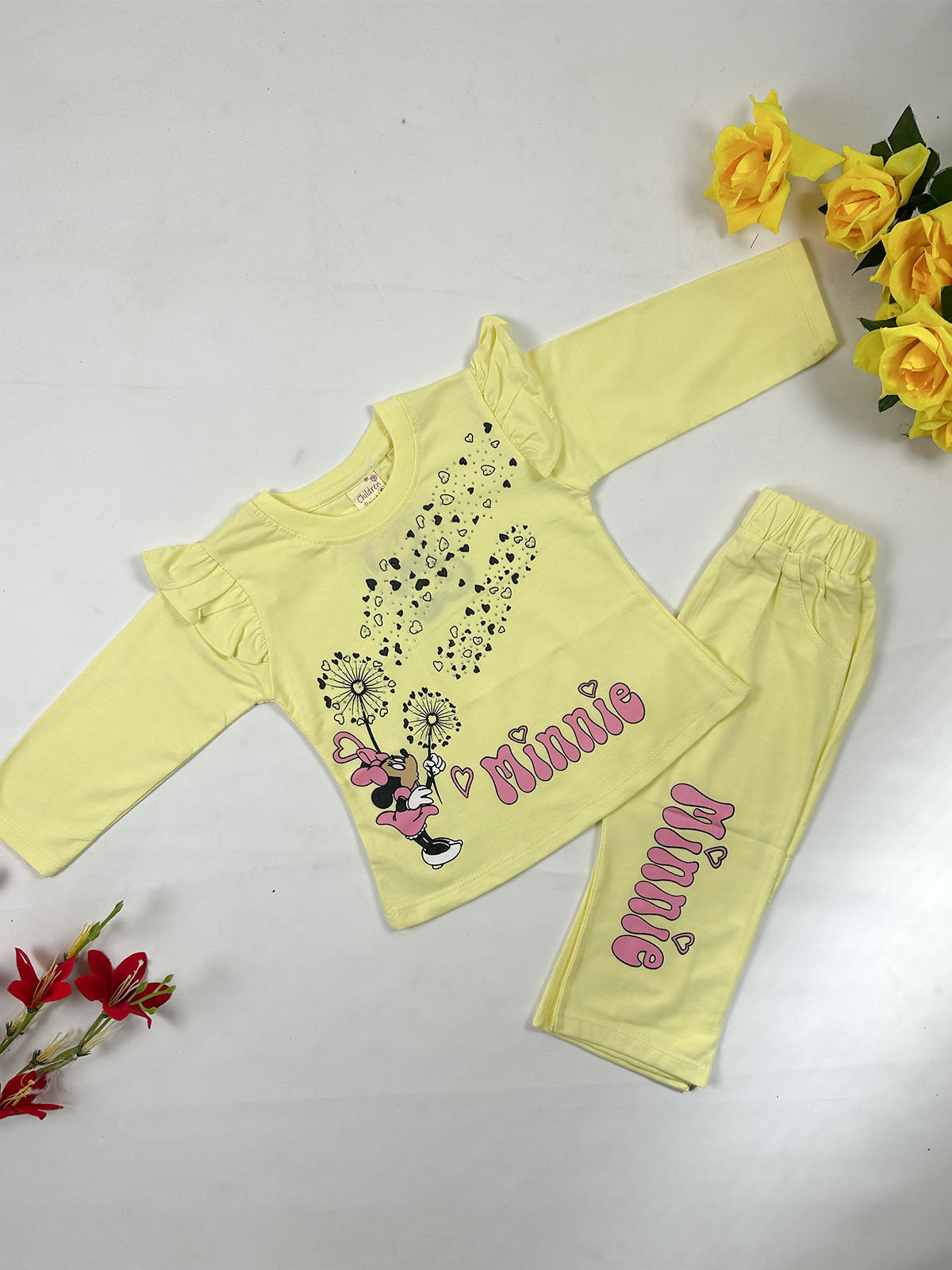 1Yr - 4Yrs Yellow Minnie Suit For Girls GS593