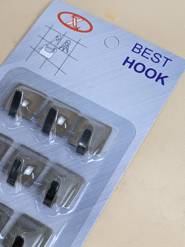 Pack Of 9 Sticky Wall Hooks HK10