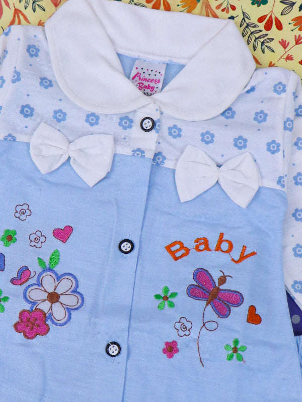 3Mth - 9Mth Butterfly Light Blue Baby Suit For Newborn NBS114