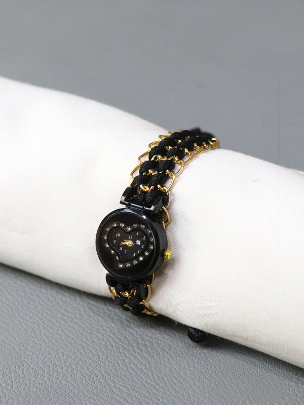 Black Stylish Wrist Watch for Women WW30