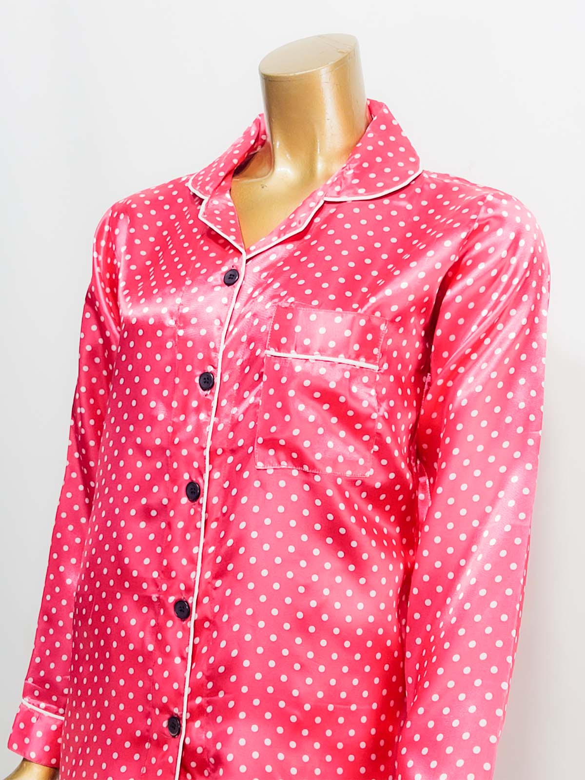 Pink Silk Night Suit For Womens/Girls WNS43