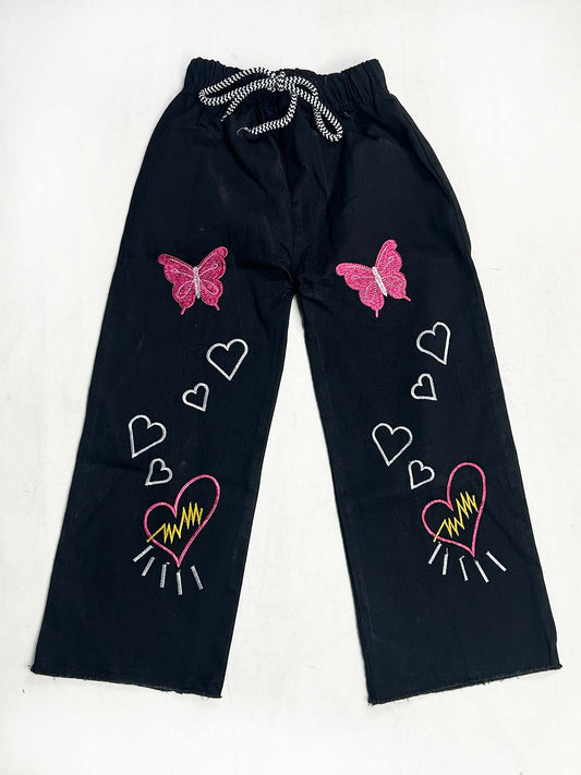 8Yrs - 14Yrs Black Stretchable Denim Jeans For Girls GJ43