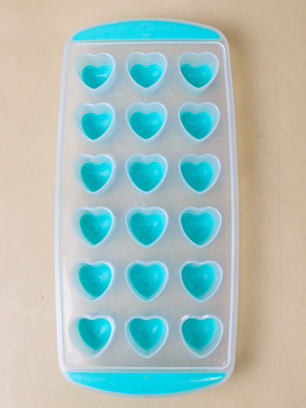 Multicolor Hearts Ice Cubes Tray (18 Cubes)