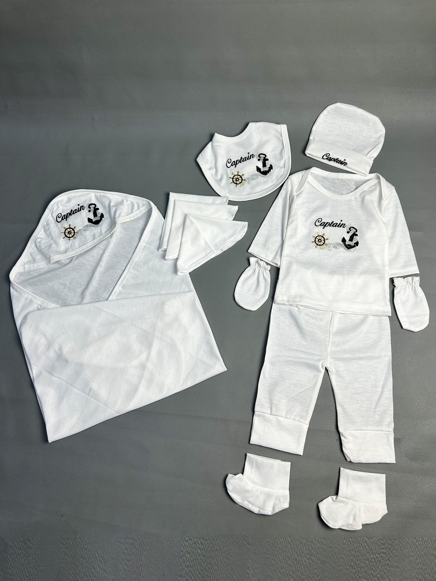 0Mth - 3Mth Captain White 10Pcs Gift Set For Newborn NBGS80