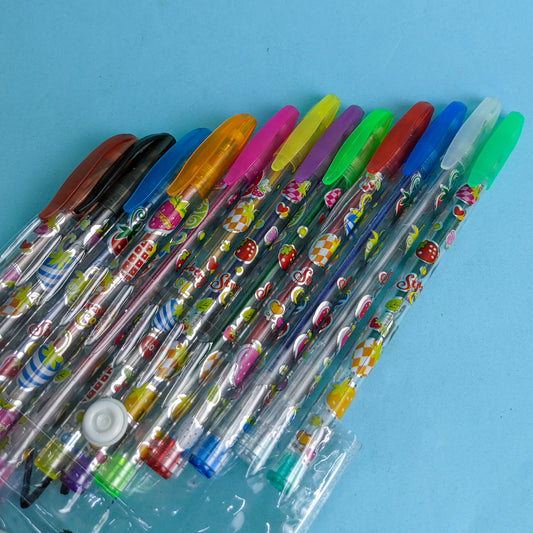 Pack of 12 Glitter Gel Pen