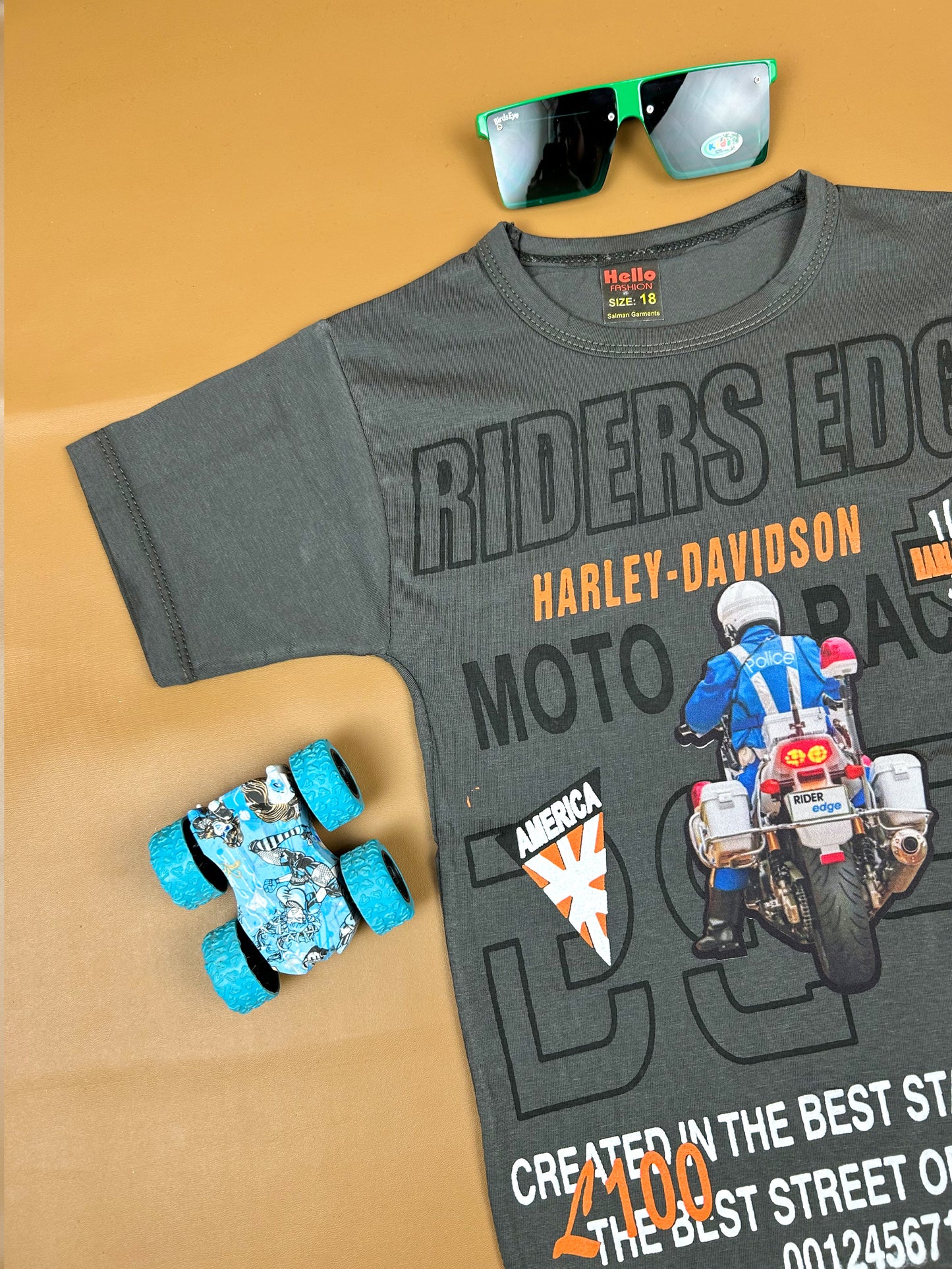 4Yrs - 9Yrs Rider Grey T-Shirt For Boys BTS40