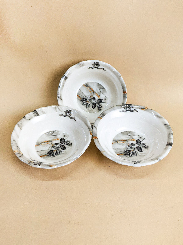 Pack Of 3 Melamine Single Glazed Small Bowls MB33