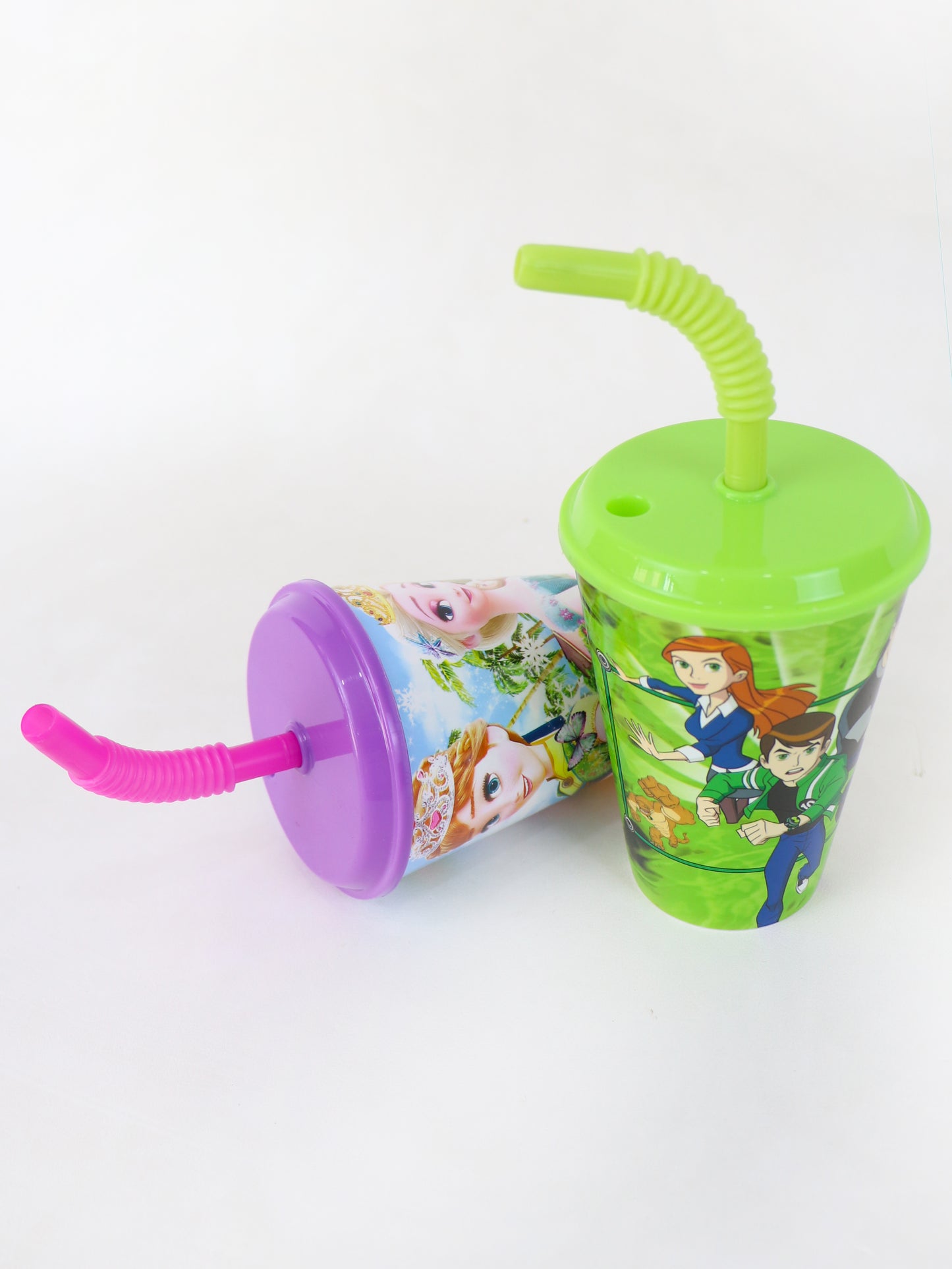 Kids Straw Glass Pack Of 2 - Multicolor & Multidesign