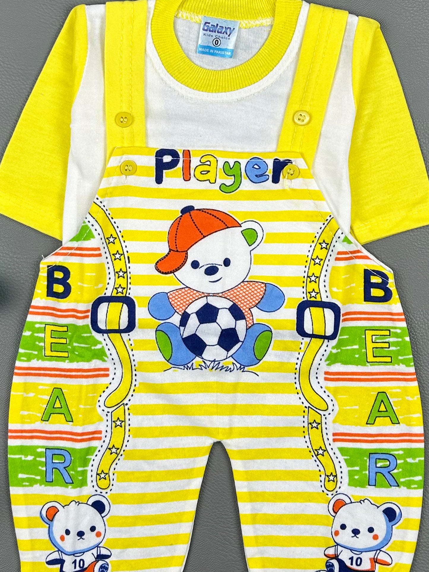 0Mth - 3Mth Yellow Player Romper For Newborn NBR43