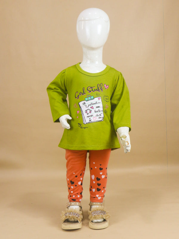 1Yr - 4Yrs Music Green Suit For Girls RG GS45