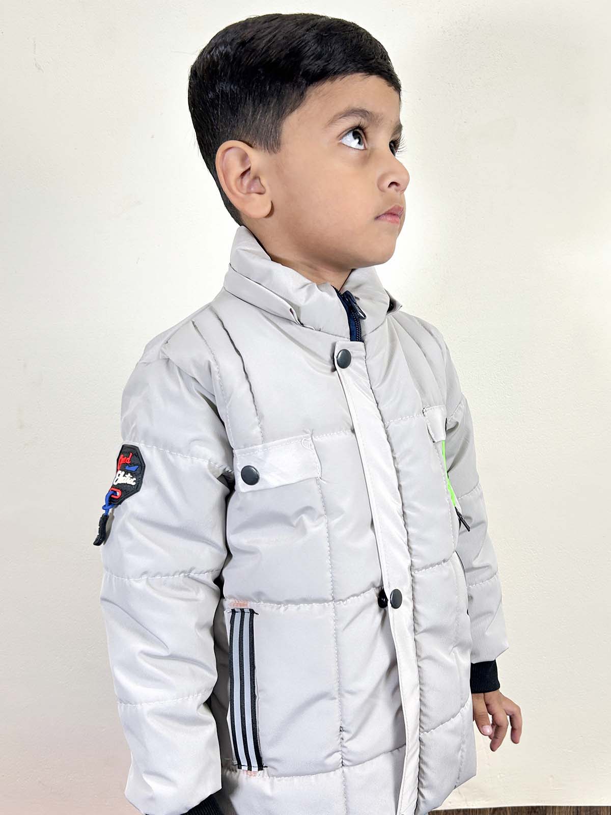 5Yrs - 10Yrs White Puffer Jacket For Kids KJ45