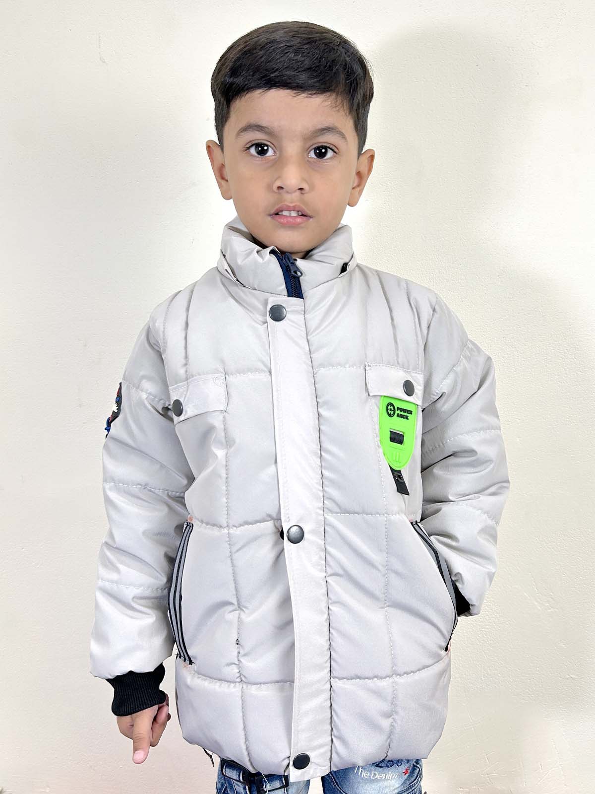 5Yrs - 10Yrs White Puffer Jacket For Kids KJ45