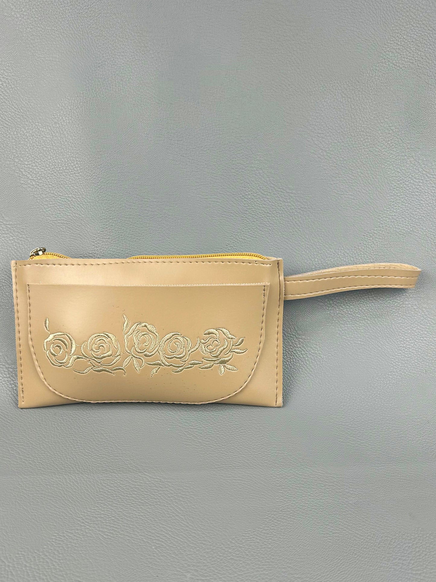 Beige Hand Pouch For Women's WHB81