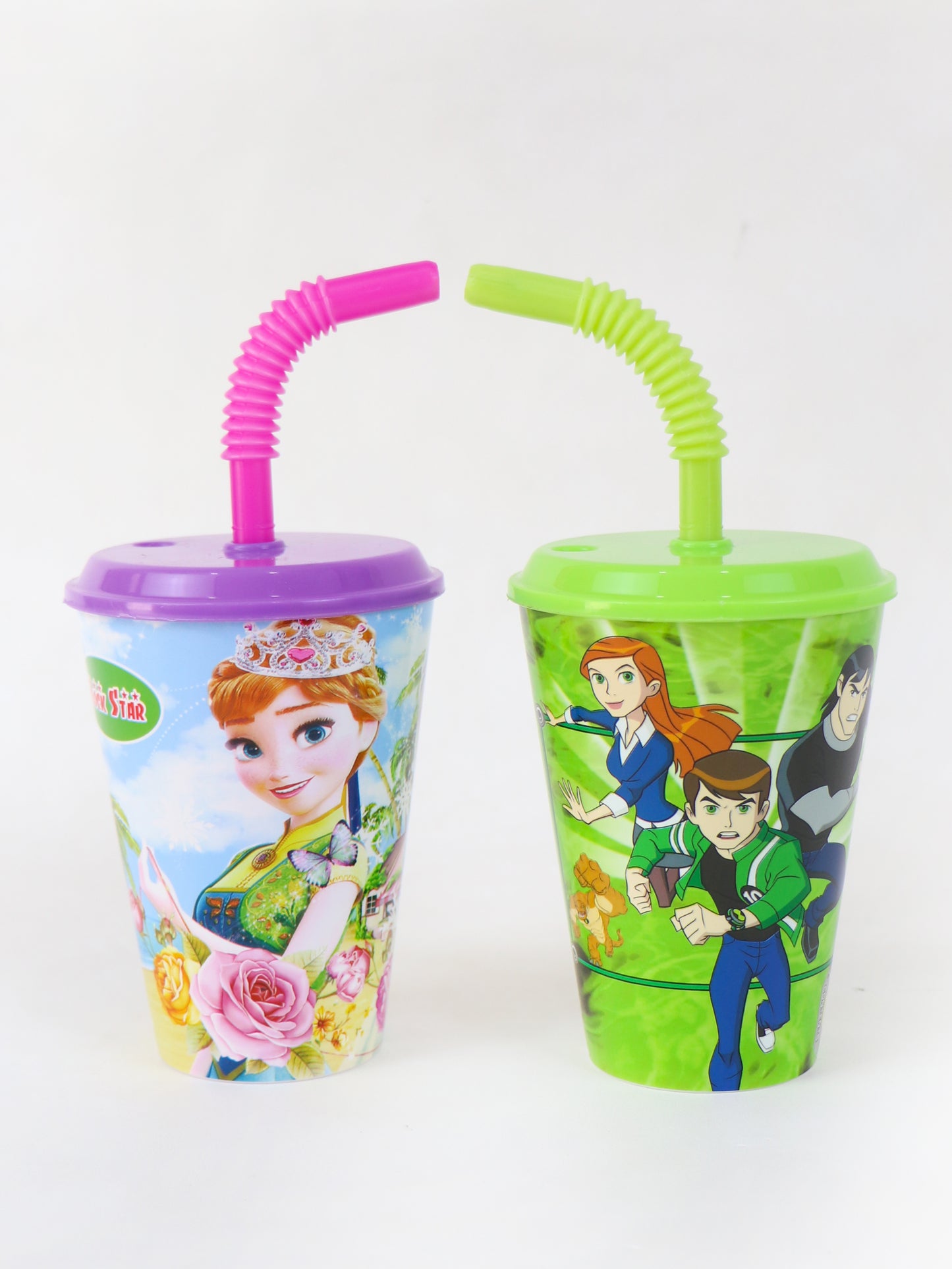 Kids Straw Glass Pack Of 2 - Multicolor & Multidesign