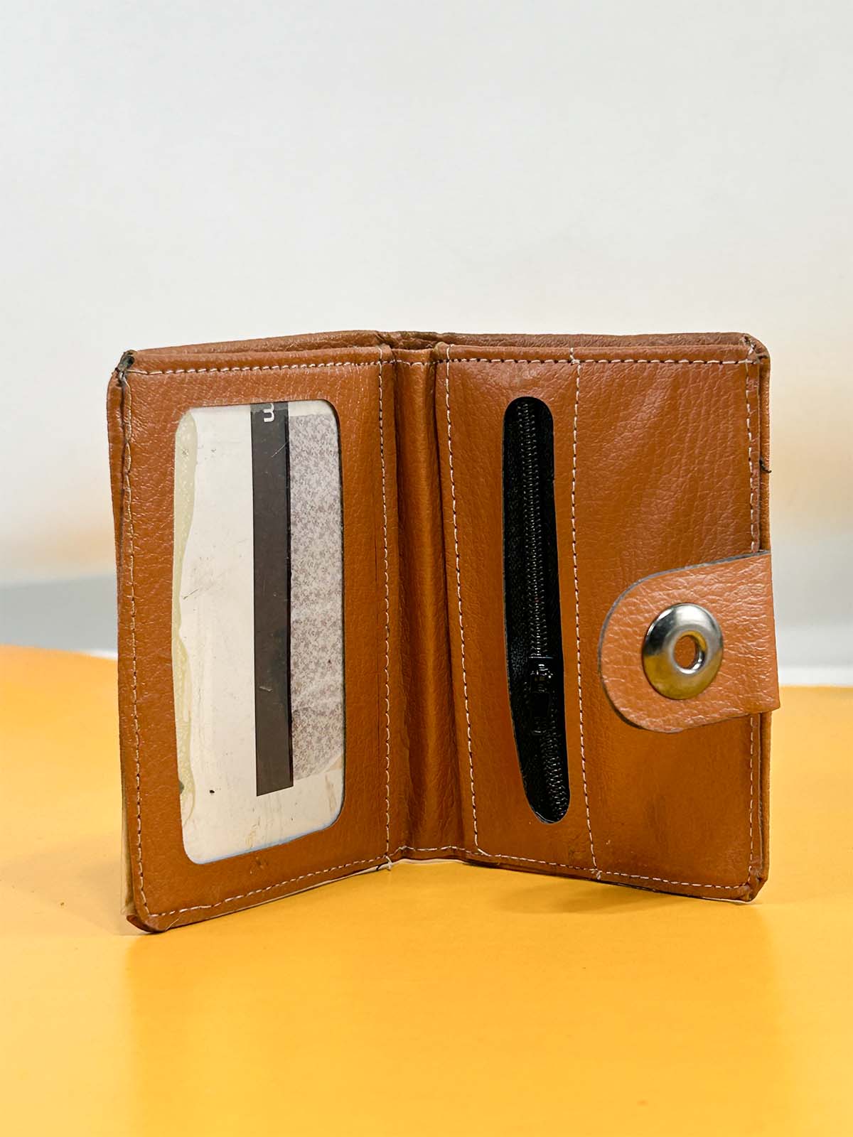 Light Brown Syn-Leather Wallet For Men MW45