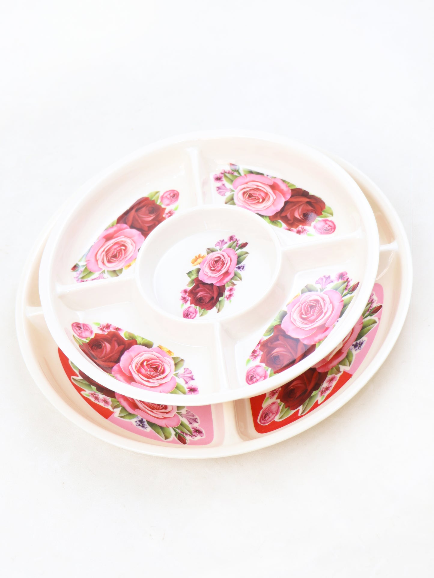 Pack of 2 Melamine Serving Tray Designed 09