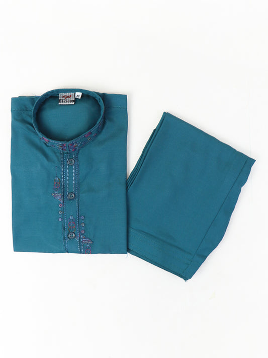 AM 368 Boys Kameez Shalwar Suit 2Yrs - 14Yrs Design 03 Sea Blue