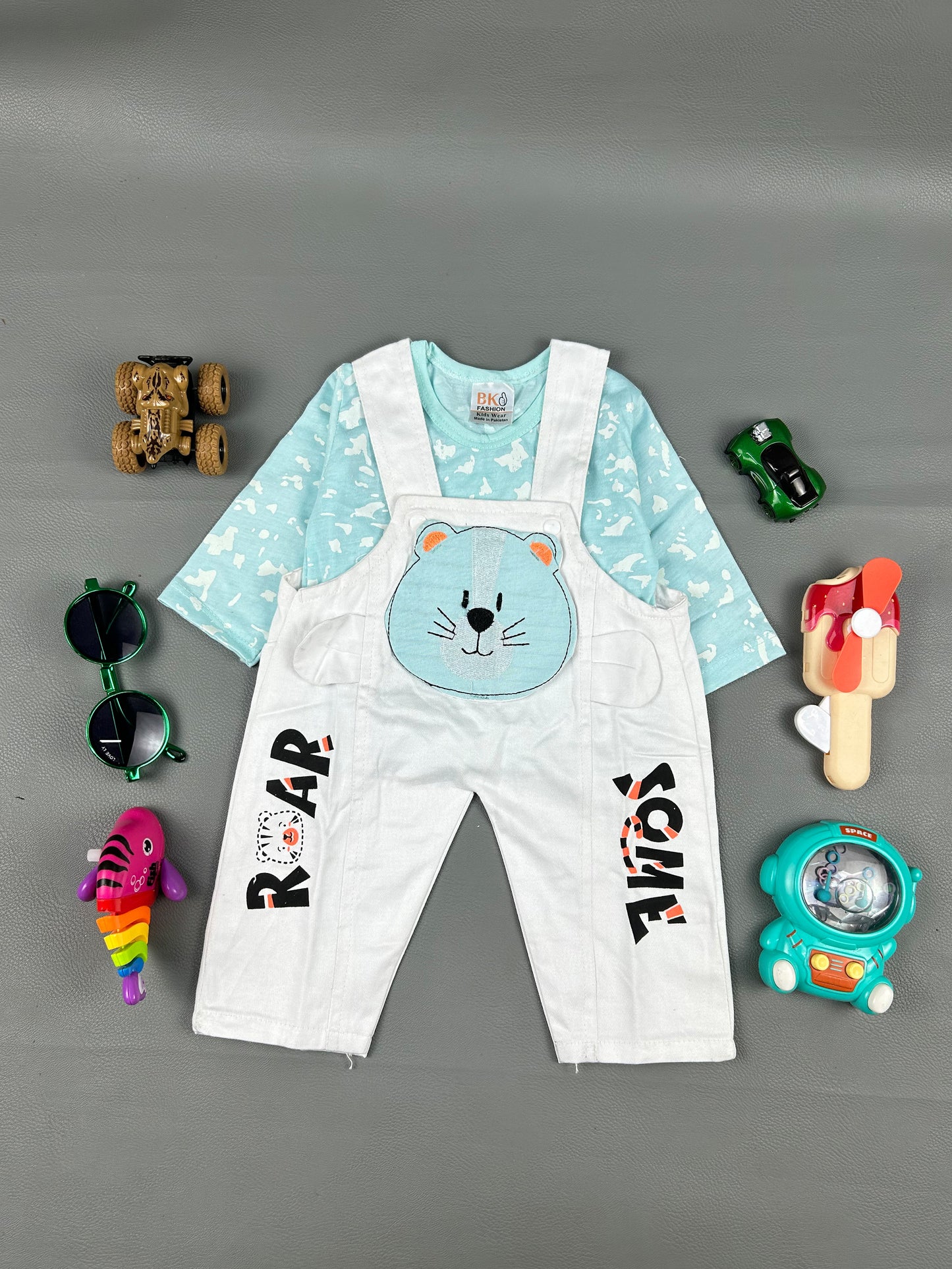 3Mth - 9Mth Roar Light Blue Romper For Newborn HG NBR50