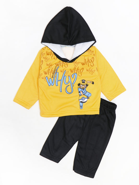 SF Hooded Newborn Baba Suit 3Mth - 9Mth Why Yellow