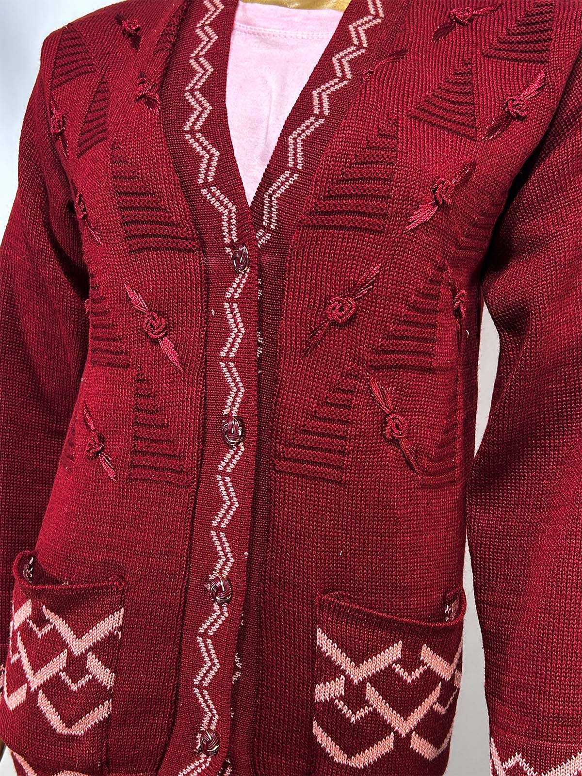 Maroon Full Sleeves Long Sweater For Women WSW46