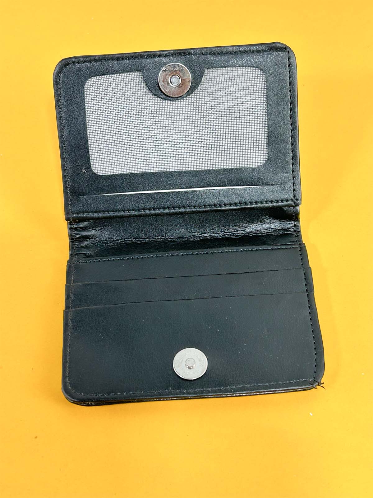 Black Syn-Leather Wallet For Men MW46
