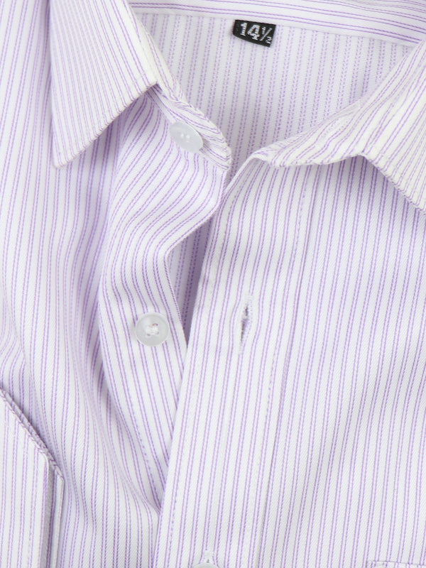 MFS14 AN Men s Formal Dress Shirt Purple Line