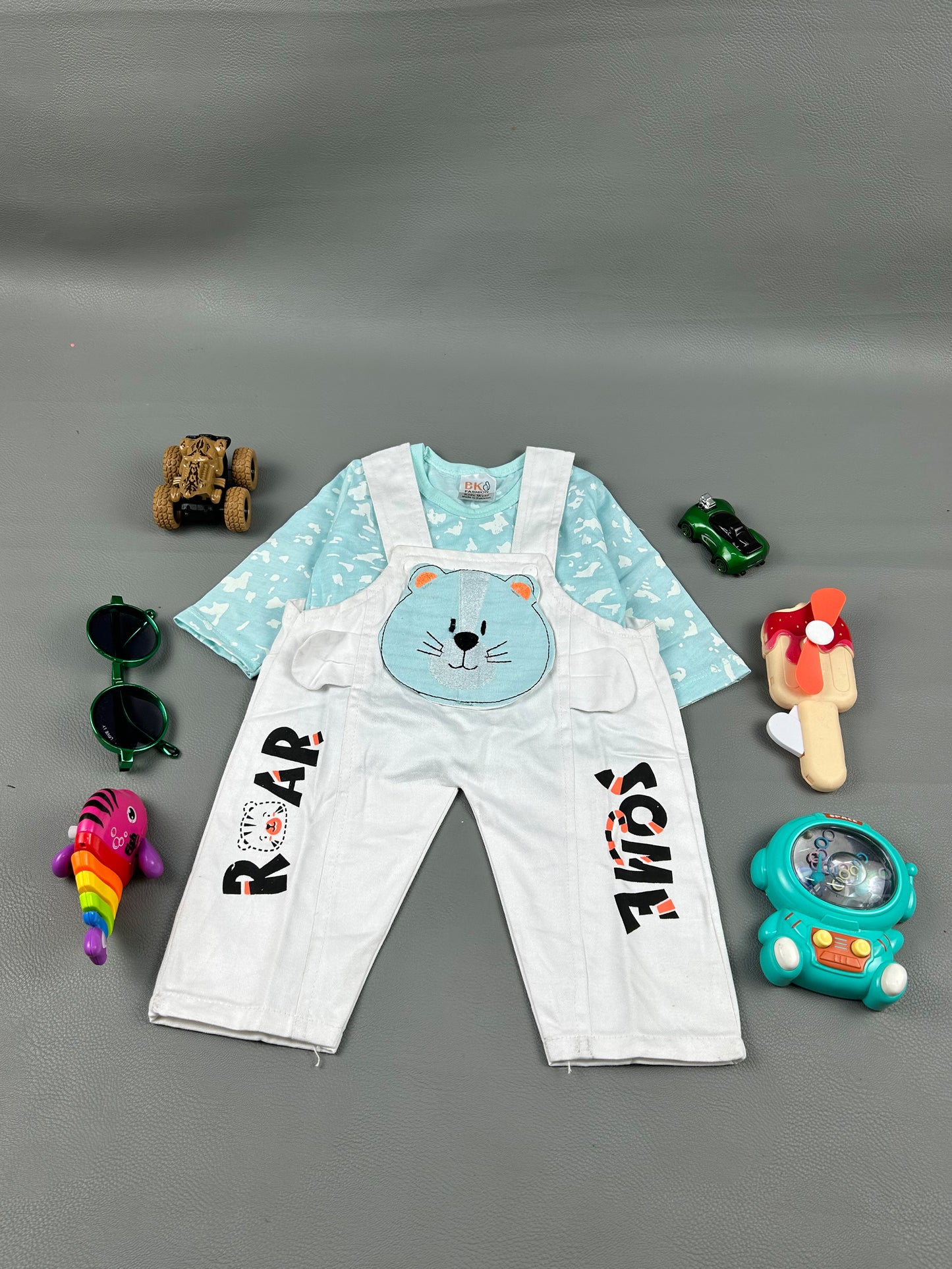 3Mth - 9Mth Roar Light Blue Romper For Newborn HG NBR50