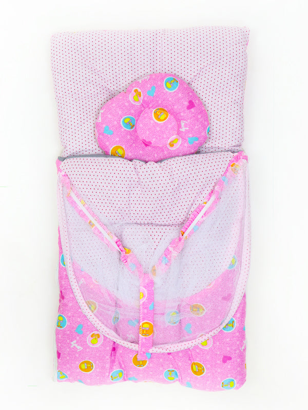 NV 2Pcs Newborn Baby Sleeping Bag With Mosquito Net 04 Pink